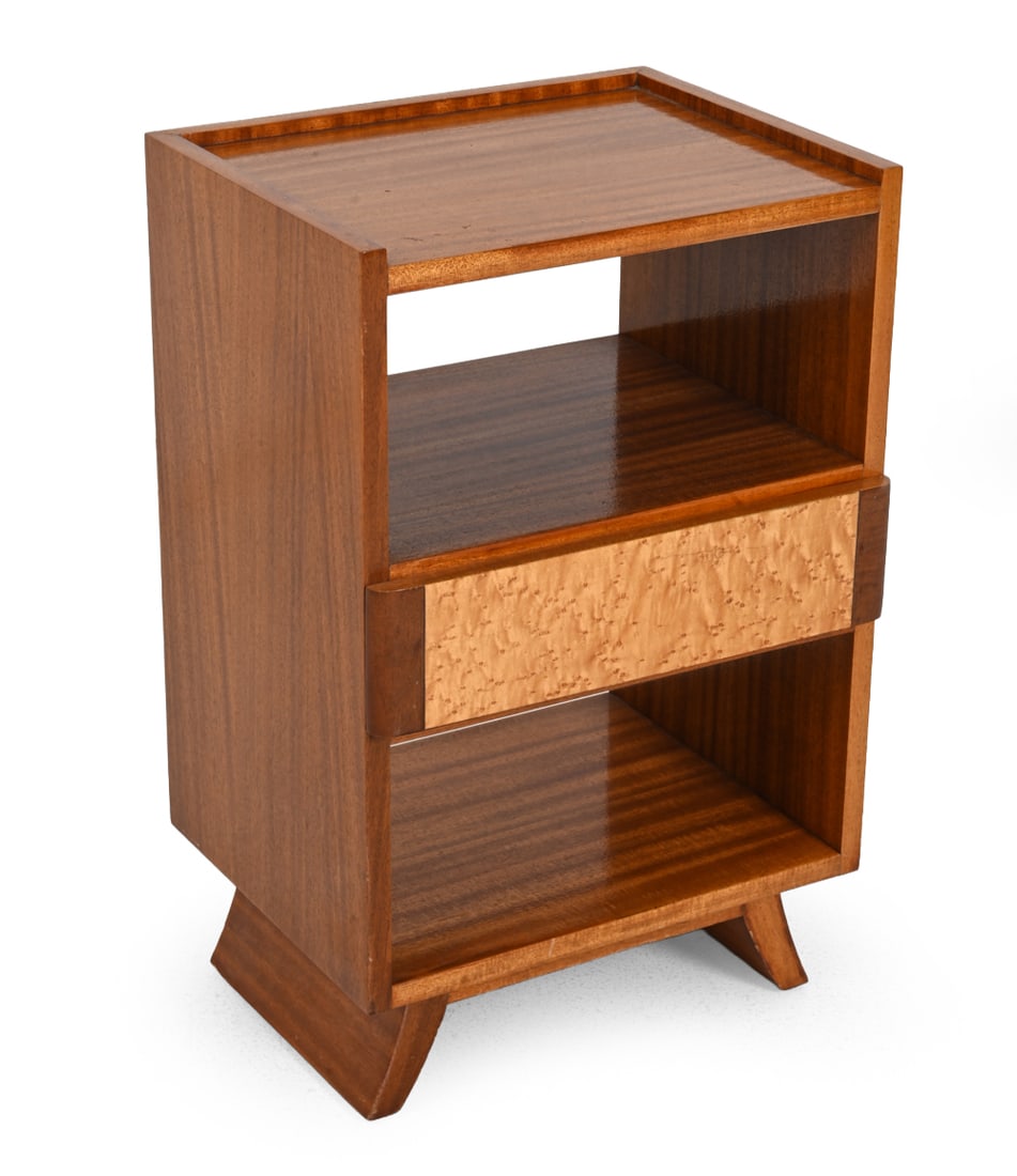 ART DECO R-WAY MAHOGANY NIGHTSTAND C. 1940S (1 of 12)