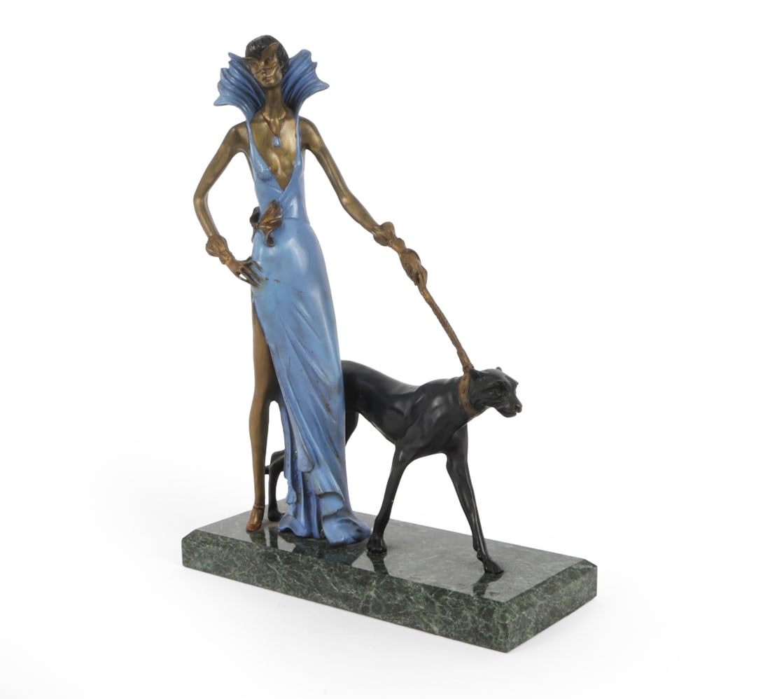 AFTER DEMETRE CHIPARUS(1886-1947) BRONZE SCULPTURE (1 of 14)