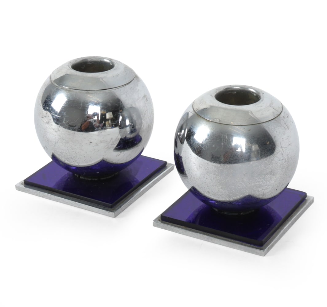 PAIR WALTER VON NESSEN FOR CHASE CANDLEHOLDERS (1 of 10)