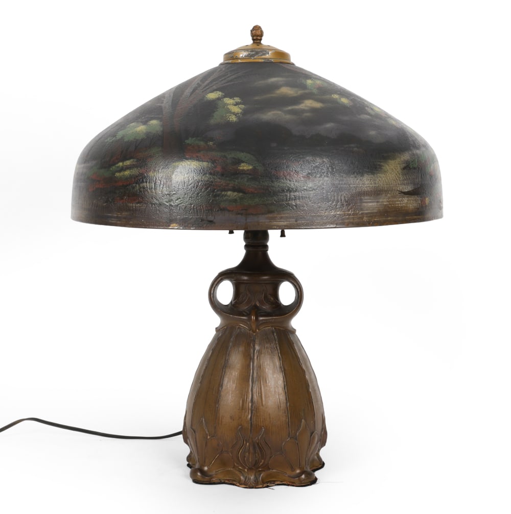 PITTSBURGH "CALL OF THE WILD" BRONZE TABLE LAMP (1 of 18)