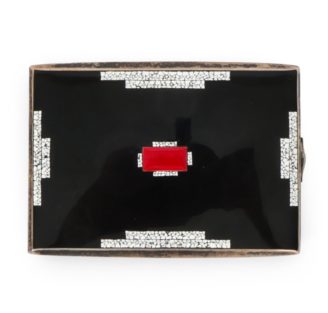 NAPIER STERLING ENAMEL ART DECO CIGARETTE CASE (1 of 12)