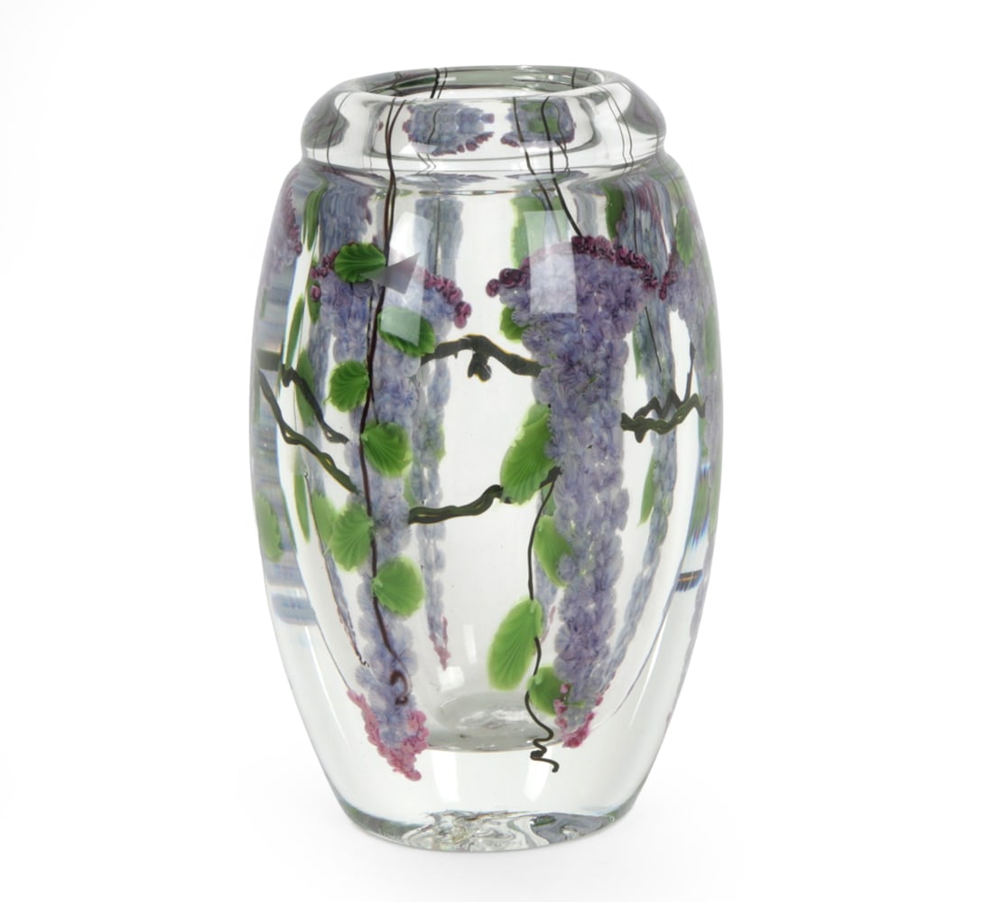 LUNDBERG STUDIOS ART GLASS FLORAL VASE (1 of 15)
