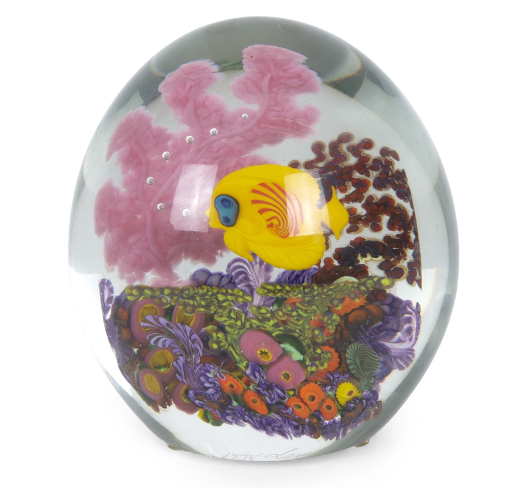 CHRIS HEILMAN STUDIO ART GLASS PAPERWEIGHT 1998 (1 of 14)