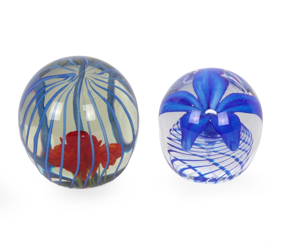 (2) ART GLASS PAPERWEIGHTS (1 of 13)