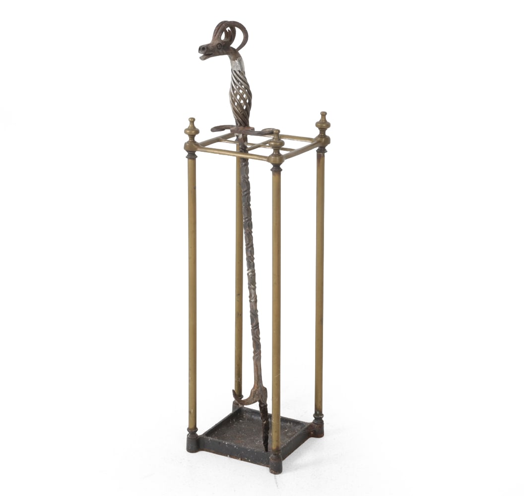 WROUGHT IRON RAMS HEAD FIREPLACE TOOL (1 of 12)