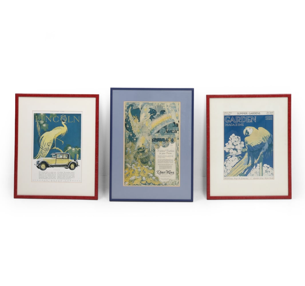 DECO ADVERTISING PRINT GROUPING INCL. LINCOLN (1 of 15)