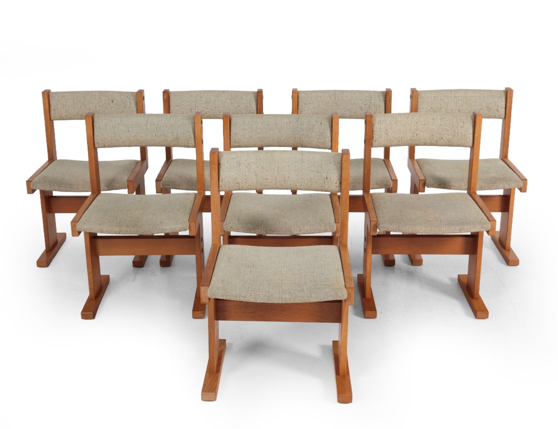 (8) POULSEN FOR GANGSO OAK DINING CHAIRS C. 1970S (1 of 14)