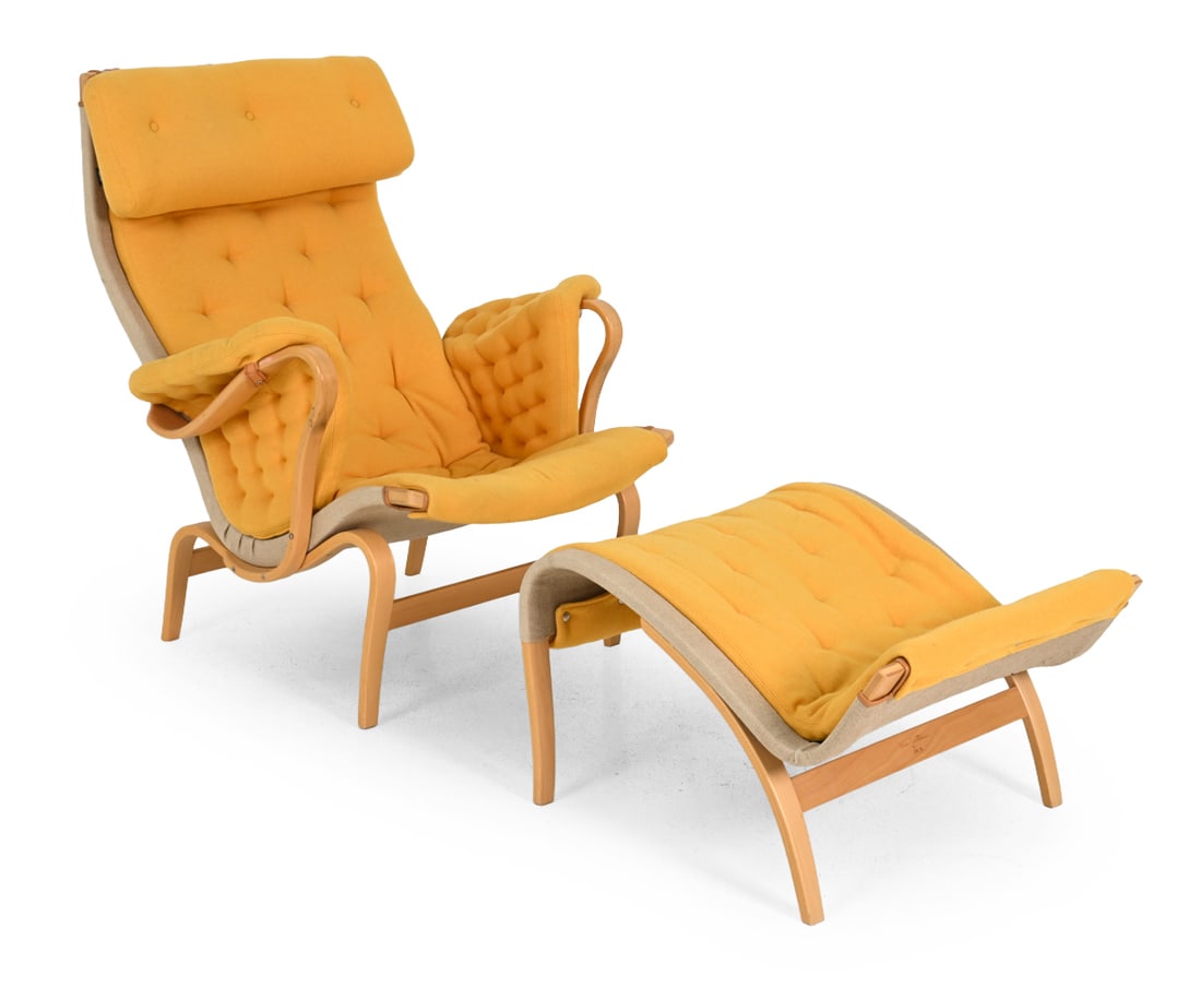 BRUNO MATHSSON FOR DUX LOUNGE CHAIR & OTTOMAN (1 of 1)