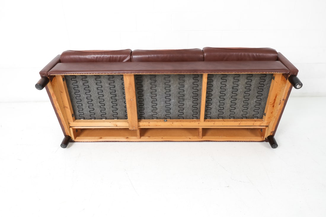 DANISH TUFTED LEATHER SOFA - 14