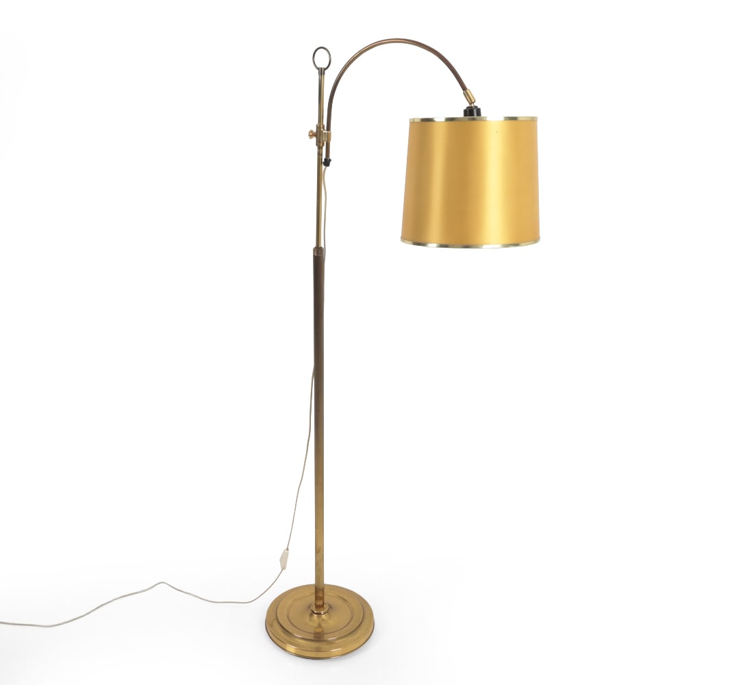 OMI GERMAN BRASS ADJUSTABLE FLOOR LAMP C. 1970S (1 of 1)