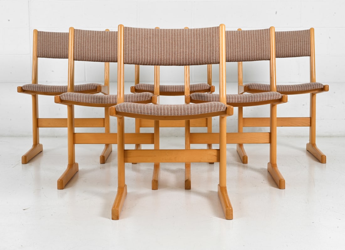 FARSTRUP DANISH BEECH CANTILEVER DINING CHAIRS (1 of 1)