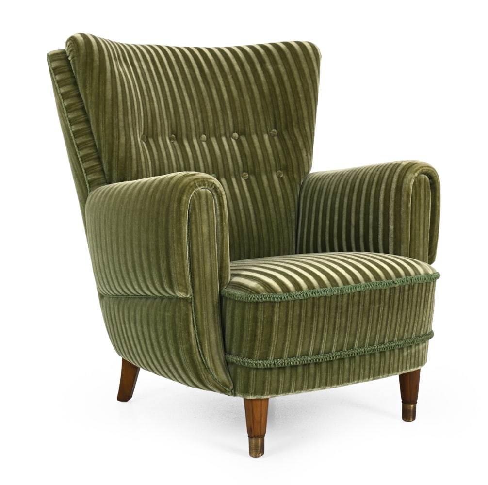 STYLE OF LASSEN DANISH MOHAIR LOUNGE CHAIR 1960S (1 of 1)