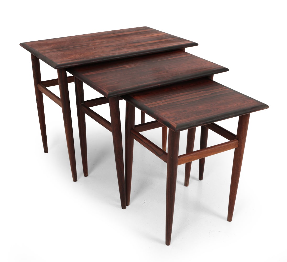 DANISH ROSEWOOD NESTING TABLES C. 1960S (1 of 1)