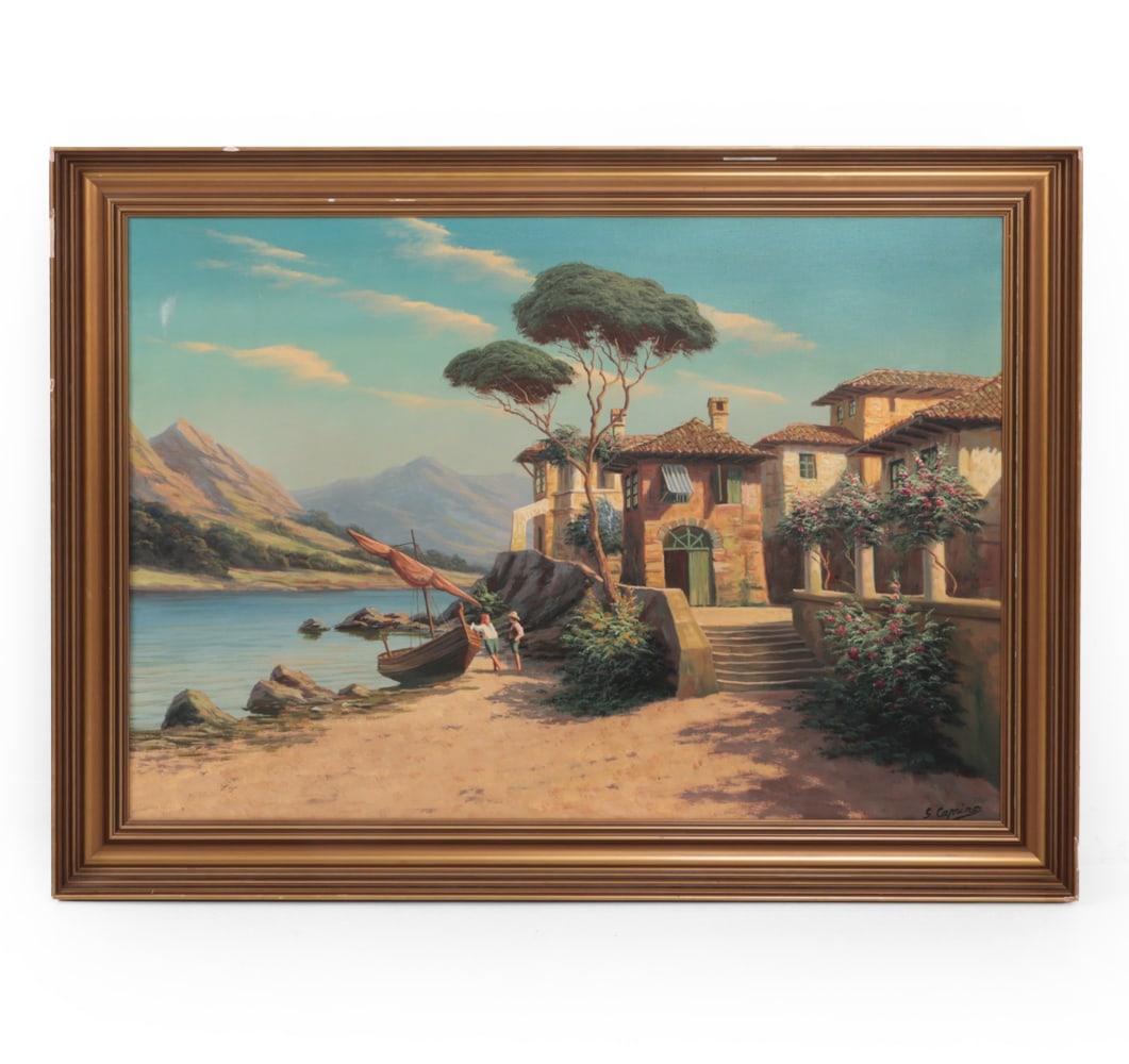 G. CAPRINO (ITALIAN, 1914-2001) COASTAL SCENE O/C (1 of 12)