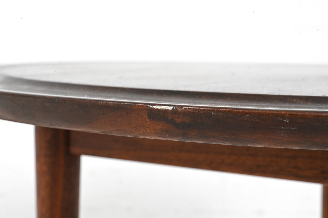 JENS RISOM WALNUT ROUND SIDE OR COFFEE TABLE - 12