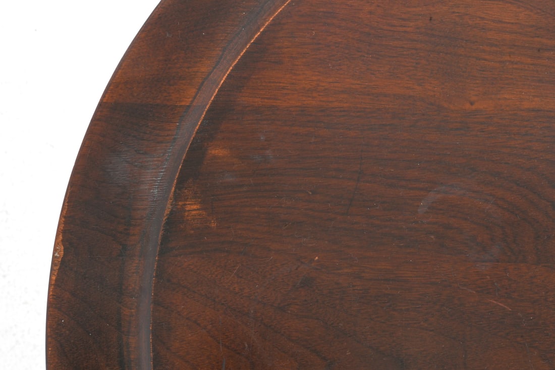 JENS RISOM WALNUT ROUND SIDE OR COFFEE TABLE - 4