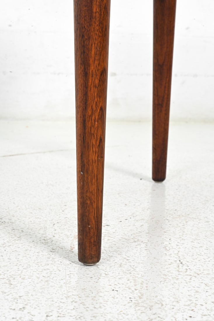 JENS RISOM WALNUT ROUND SIDE OR COFFEE TABLE - 6
