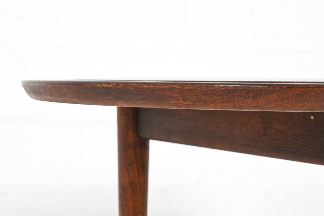JENS RISOM WALNUT ROUND SIDE OR COFFEE TABLE - 7