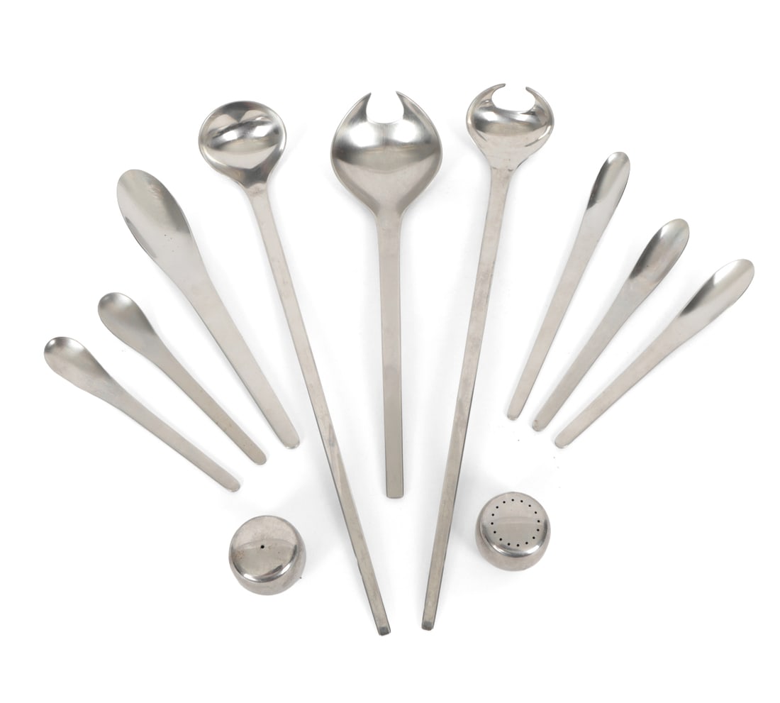 ARNE JACOBSEN "AJ 660" FLATWARE INCL. GEORG JENSEN (1 of 9)