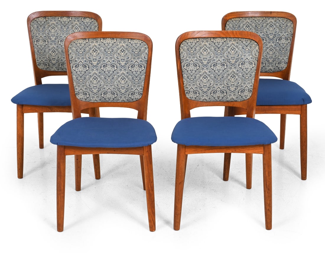 (4) KOEFOEDS HORNSLET TEAK DINING CHAIRS C. 1960S (1 of 15)