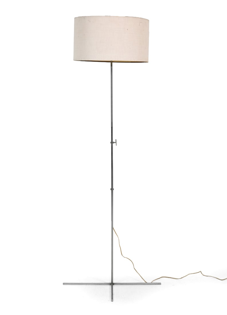 HANS EICHENBERGER STYLE CHROME FLOOR LAMP C. 1950S (1 of 12)