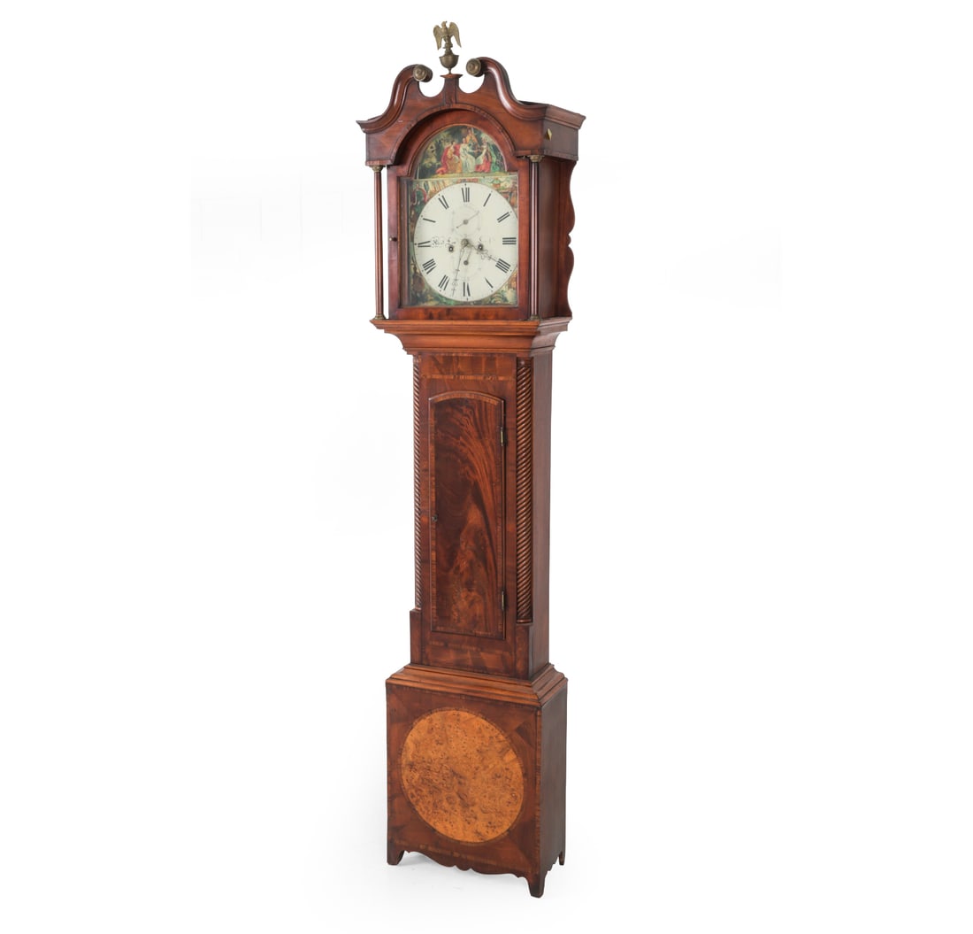 ALEXANDER LOW ENGLISH MAHOGANY TALL CASE CLOCK (1 of 20)