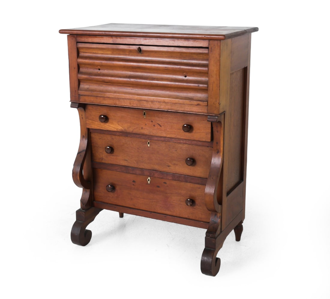 EMPIRE MAHOGANY CHEST OF DRAWERS (1 of 19)