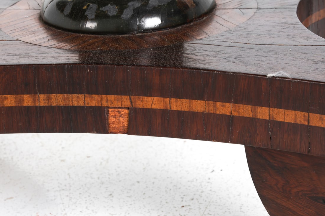 REGENCY-STYLE MAHOGANY DROP-LEAF SOFA TABLE - 15
