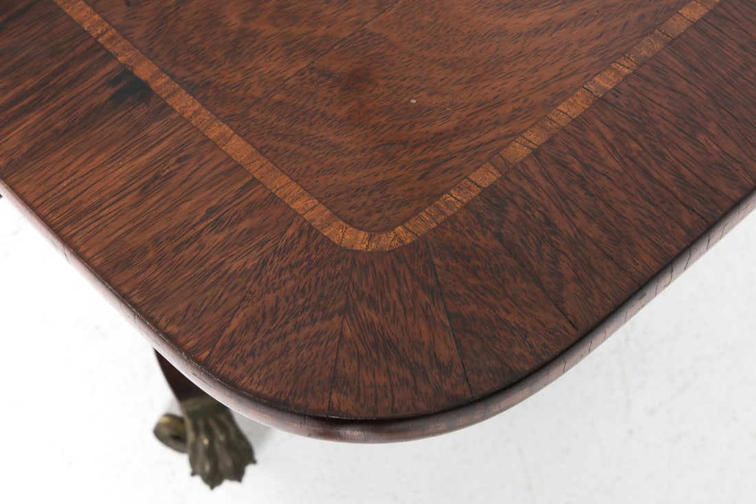 REGENCY-STYLE MAHOGANY DROP-LEAF SOFA TABLE - 9
