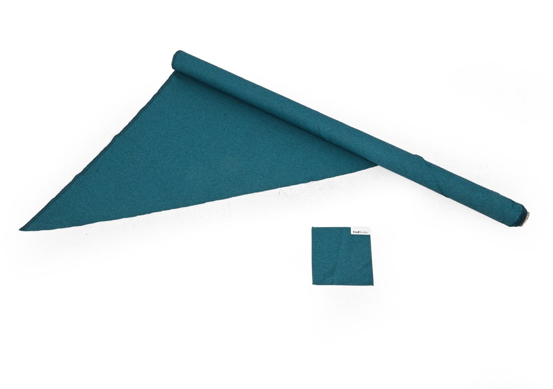 KT COLLECTION KNOLL UPHOLSTERY FABRIC: Aegean color, the Hourglass design. Information on label. Dimensions: L 3 yards x W 56" Condition: Wear consistent with age.