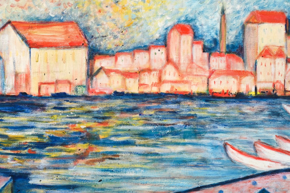 POST-IMPRESSIONIST HARBOR SCENE A/C - 2
