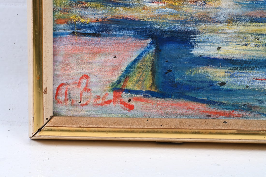 POST-IMPRESSIONIST HARBOR SCENE A/C - 3
