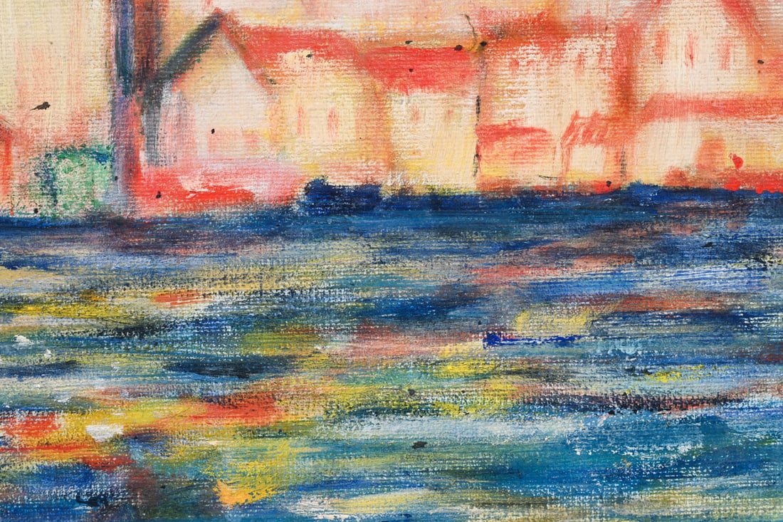 POST-IMPRESSIONIST HARBOR SCENE A/C - 4
