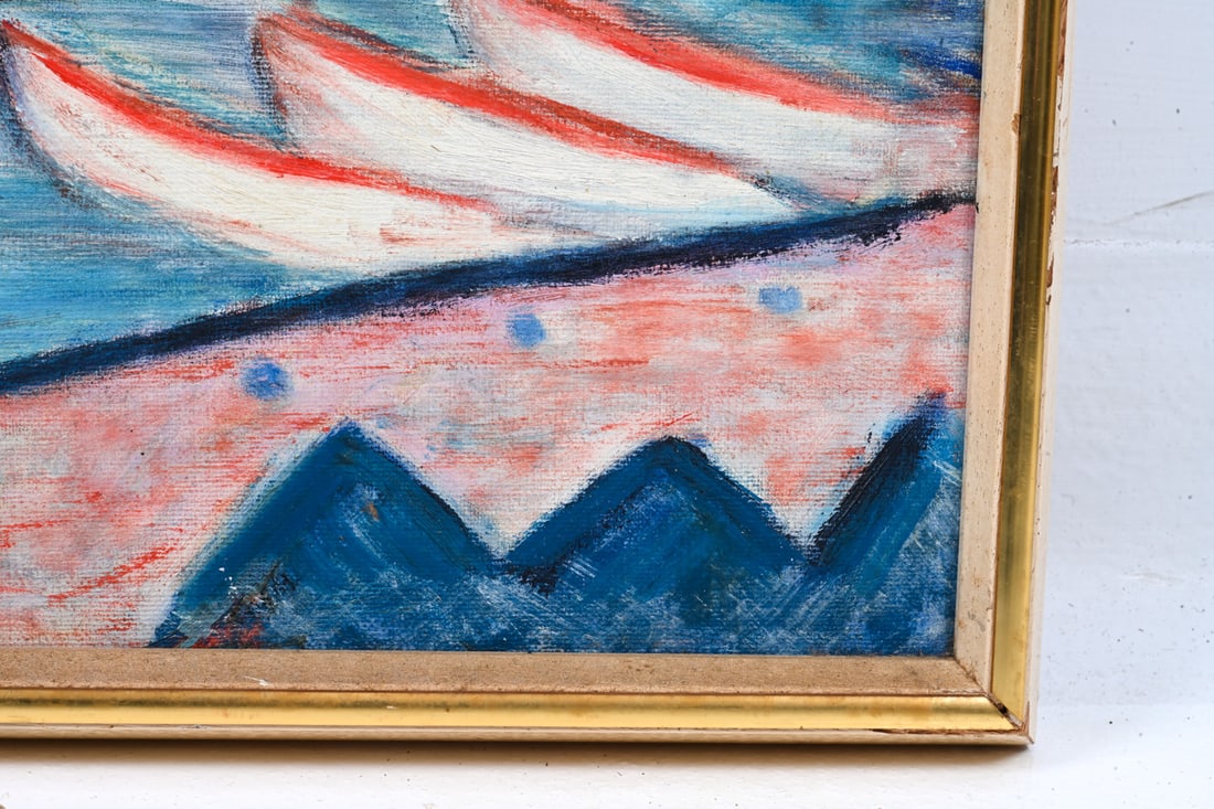 POST-IMPRESSIONIST HARBOR SCENE A/C - 8