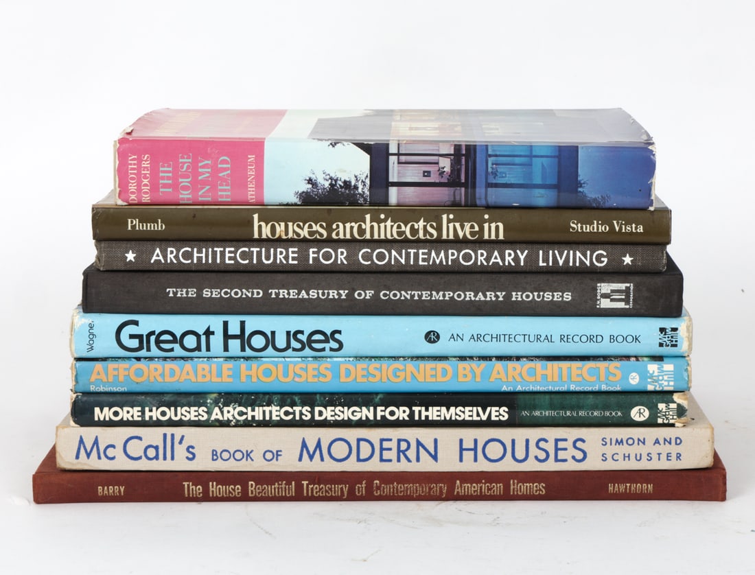 MID-CENTURY ARCHITECTURE & HOUSE BOOK GROUPING (1 of 8)