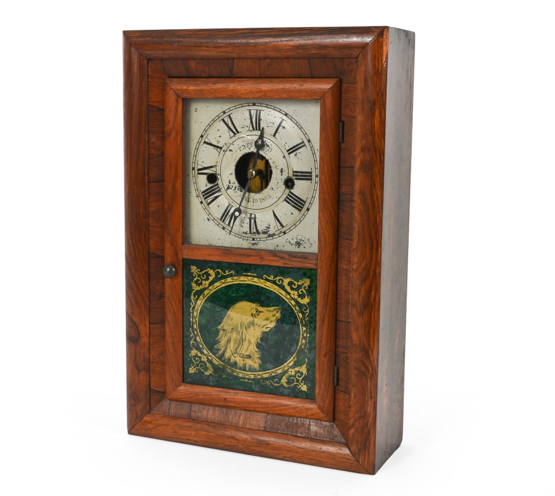 SETH THOMAS MAHOGANY MINI OGEE DOG SHELF CLOCK (1 of 17)