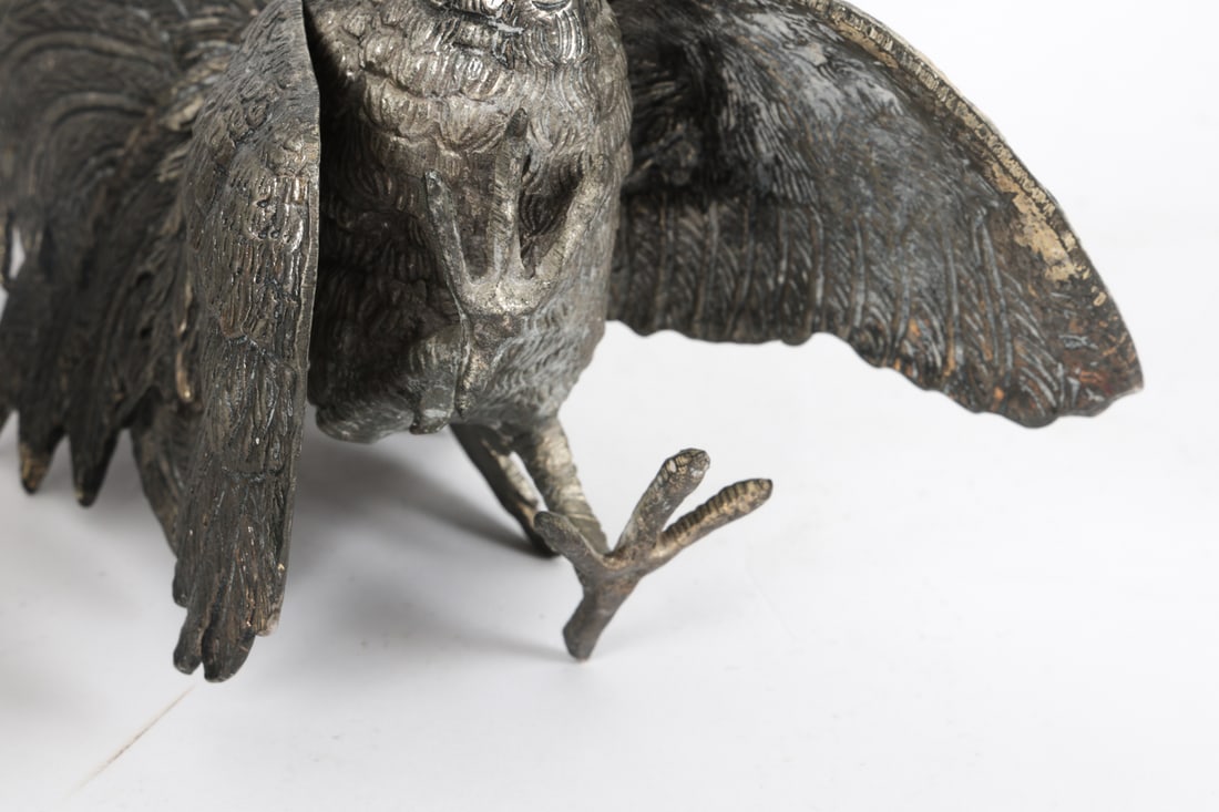 SILVERPLATE ROOSTER SCULPTURES - 13