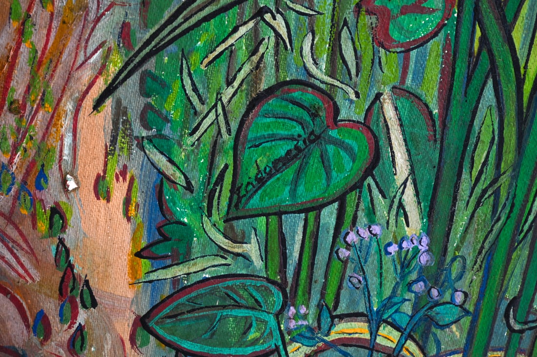 INDONESIAN EXPRESSIONIST LANDSCAPE O/C - 10