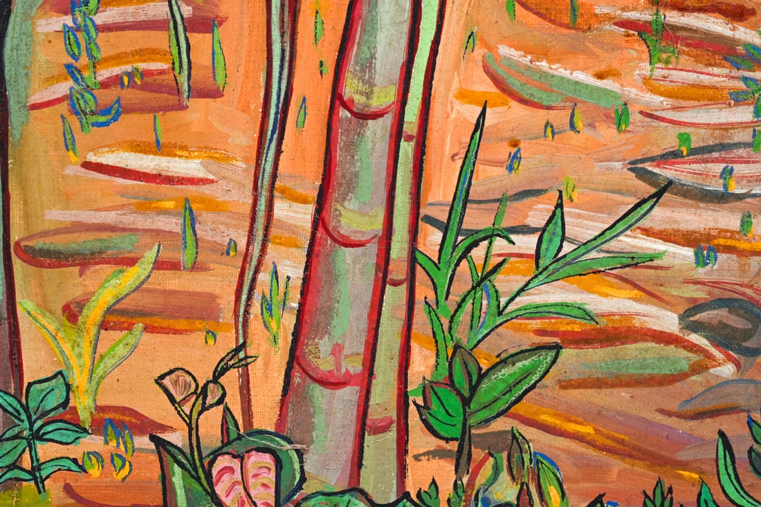 INDONESIAN EXPRESSIONIST LANDSCAPE O/C - 5