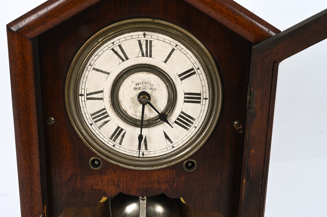 SETH THOMAS GOTHIC MAHOGANY SHELF CLOCK - 12