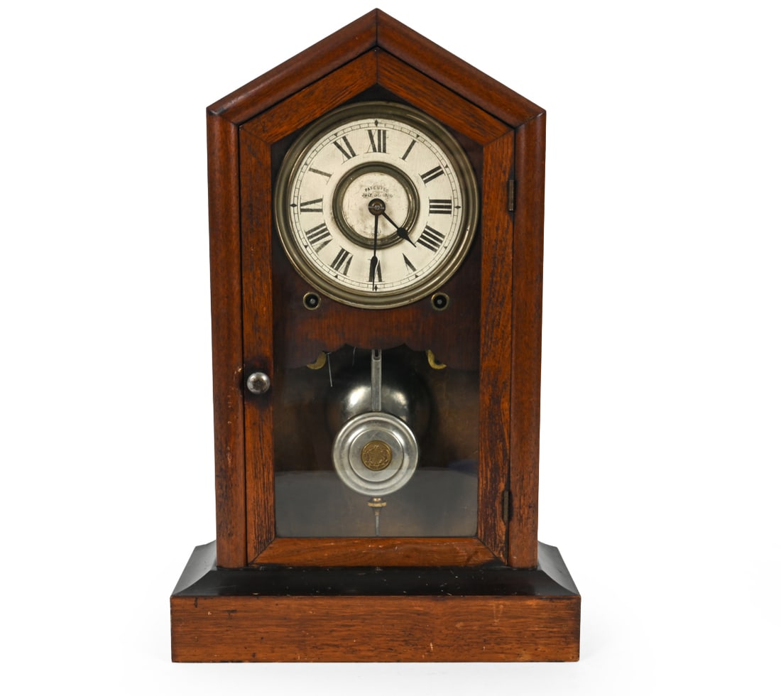 SETH THOMAS GOTHIC MAHOGANY SHELF CLOCK - 2