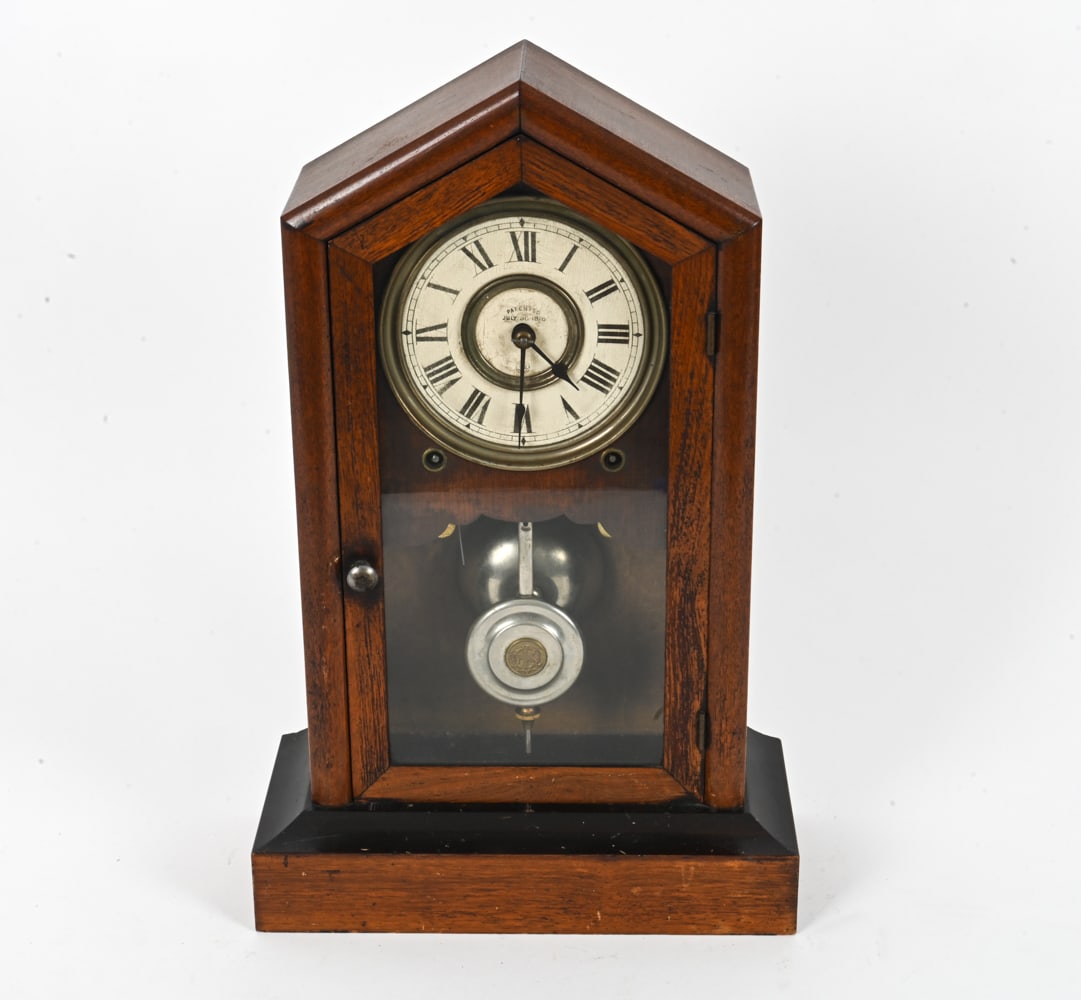 SETH THOMAS GOTHIC MAHOGANY SHELF CLOCK - 4