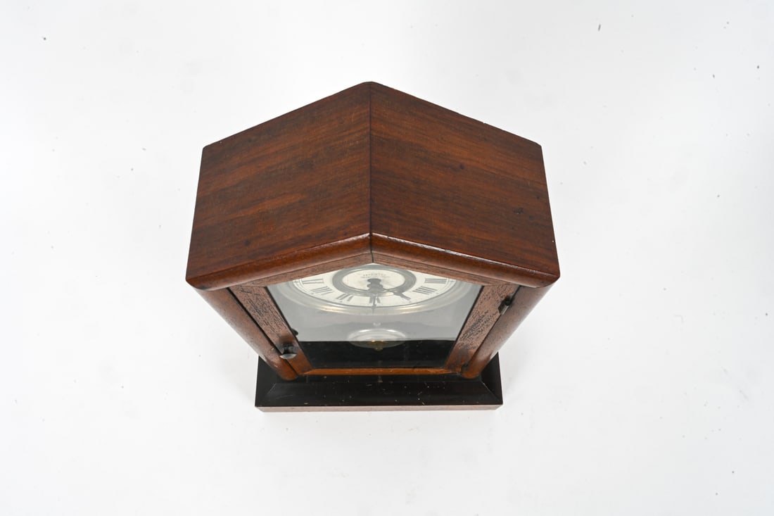 SETH THOMAS GOTHIC MAHOGANY SHELF CLOCK - 5