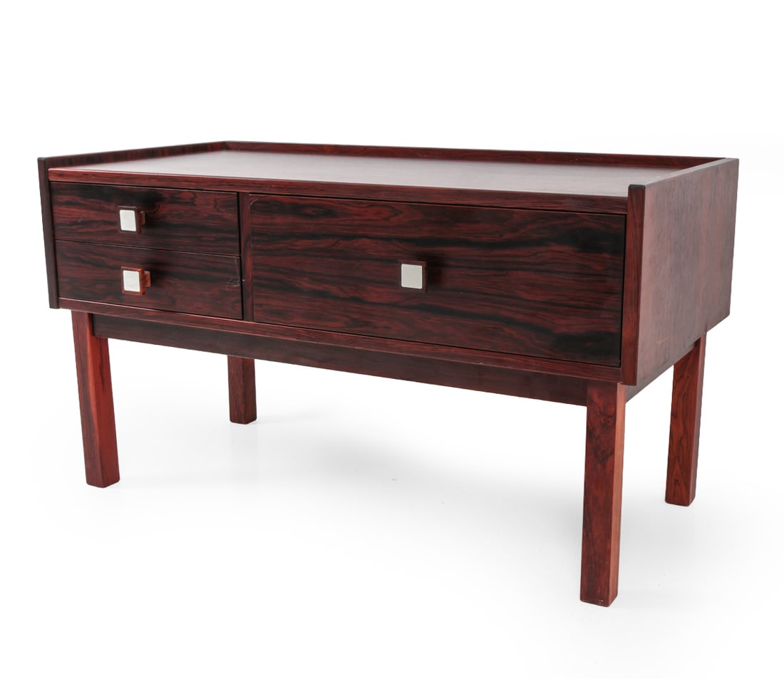 SWEDISH ROSEWOOD LOW CHEST OF DRAWERS (1 of 16)