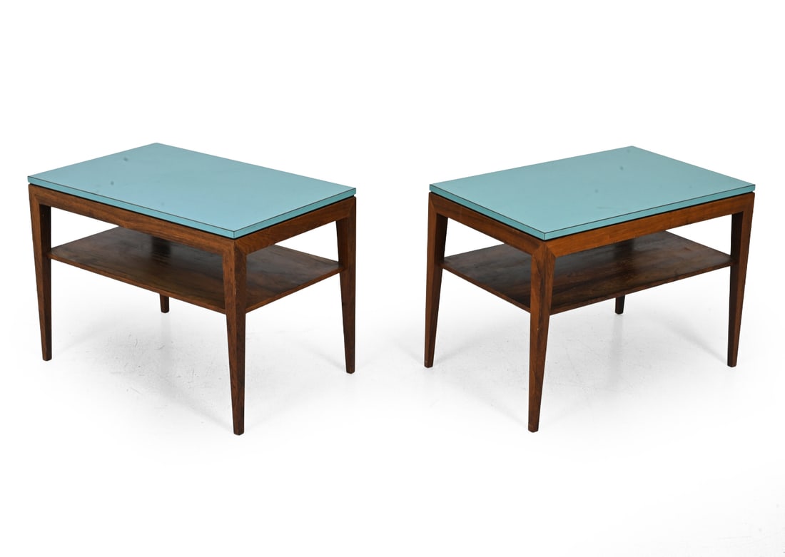 PAIR SEVERIN HANSEN HASLEV ROSEWOOD SIDE TABLES (1 of 15)