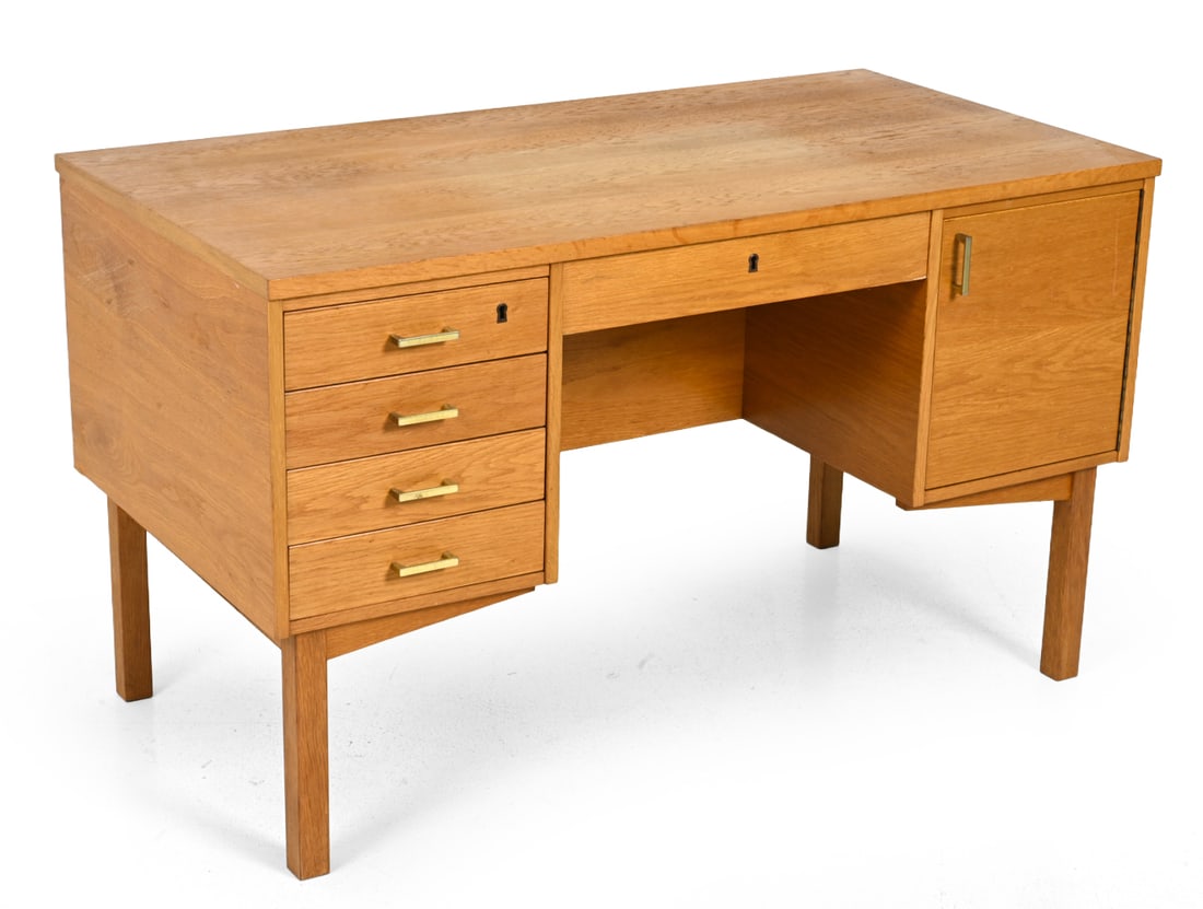 MOGENSEN STYLE DANISH OAK WRITING DESK C. 1960S (1 of 13)