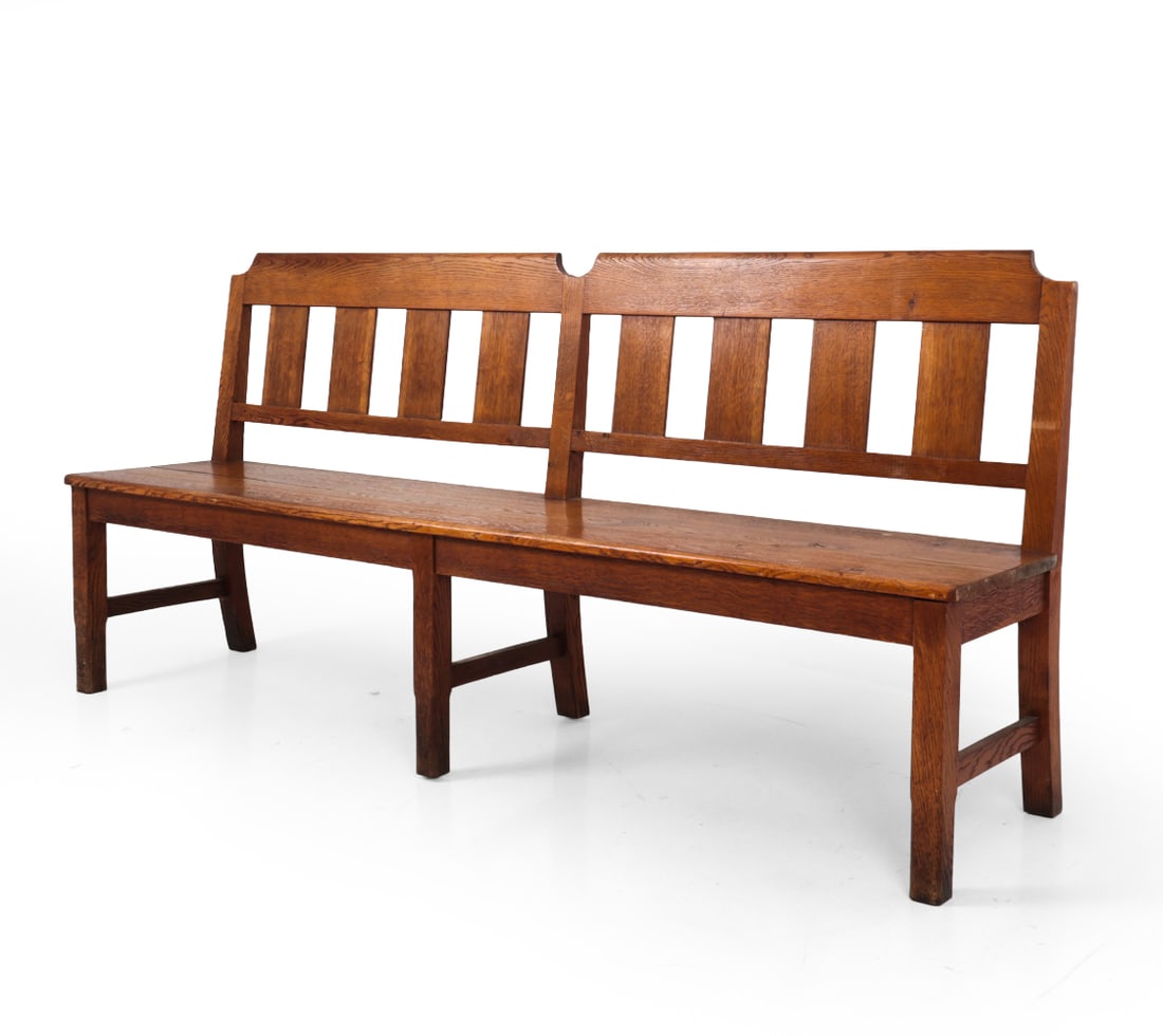 ANTIQUE DANISH OAK BENCH (1 of 14)