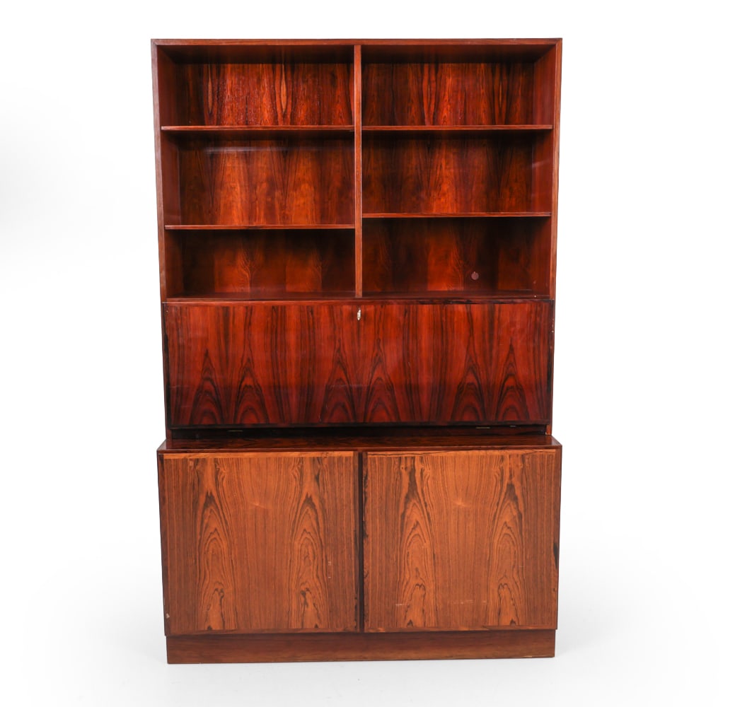 OMANN JUN MODEL 9 ROSEWOOD SECRETARY BOOKCASE (1 of 18)