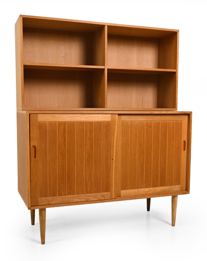 ERIK BROUER DANISH OAK BOOKCASE CABINET C. 1970S (1 of 1)