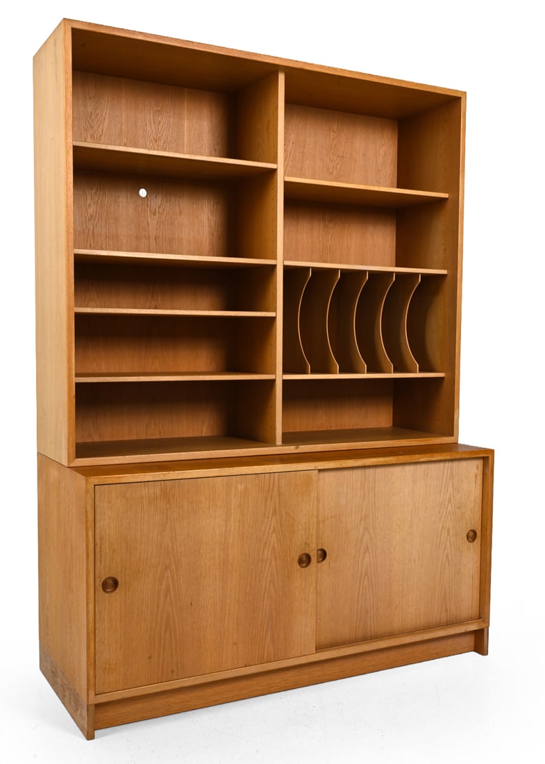 BORGE MOGENSEN SWEDISH OAK BOOKCASE CABINET (1 of 12)
